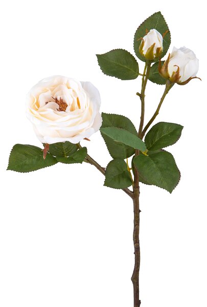 Set 4 Rami Artificiali Rose Romantica a 3 Diramazioni Altezza48 cm