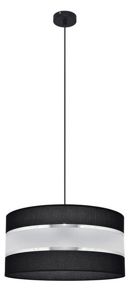 Lampadario a sospensione con filo HELEN 1xE27/60W/230V diametro 40 cm nero/argento
