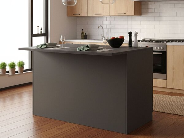 Isola cucina economica 125x90x90h cm antracite e ardesia - Analiza