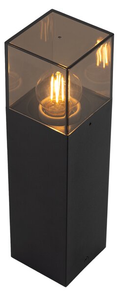 Lampada da esterno a palo nera con paralume fumé 30 cm - Denmark