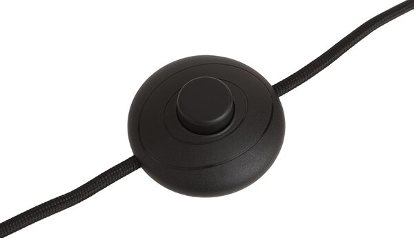 Lampada da terra Japandi marrone in tessuto teddy a 2 luci - Trombet