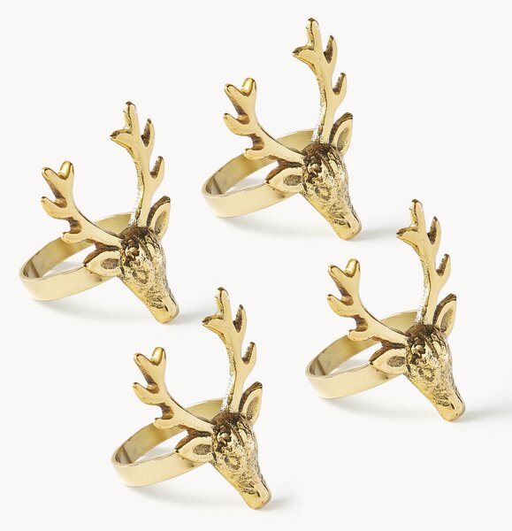 Set di 4 portatovaglioli Deer
