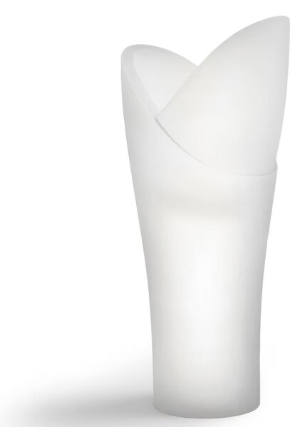 Vaso a colonna per piante Fiorite a cascata ASSIA CON LUCE Dimensioni 56x40x h 140 cm - Peso 9 Kg, LED OUTDOOR con cavo Stile vivace e moderno colore Trasparente