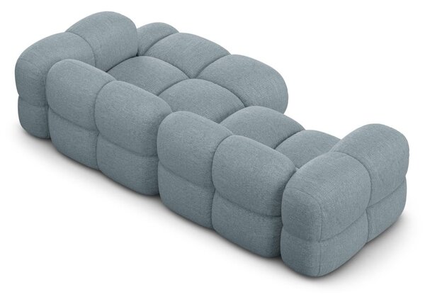 Divano angolare azzurro (con penisola a destra/con chaise lounge) Loretto – Cosmopolitan Design