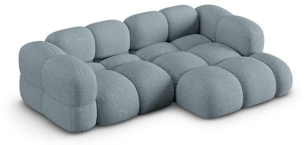 Divano angolare azzurro (con penisola a destra/con chaise lounge) Loretto – Cosmopolitan Design