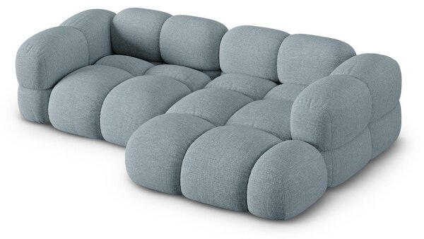 Divano angolare azzurro (con penisola a destra/con chaise lounge) Loretto – Cosmopolitan Design