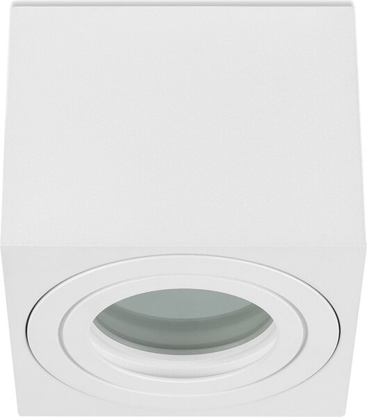 Faretto LED da incasso per bagno, squadrato, piatto, in alluminio bianco, IP44