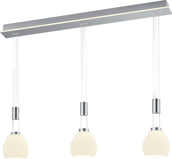 Lampada a sospensione LED HELL a 3 luci, Sam Nickel