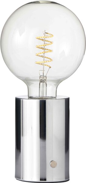 Lampada da tavolo ricaricabile a LED stile Edison con filamento 2000mAh touch dimmer cromo lampadina chiara