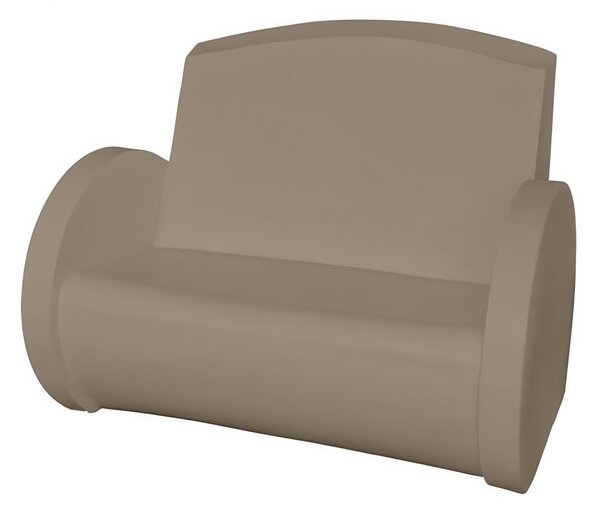 Divano seduta in polietilene SUNSET Dimensioni 127x97x h 76 cm Per arredare al meglio uno spazio in giardino o a bordo piscina uso interno esterno Tortora