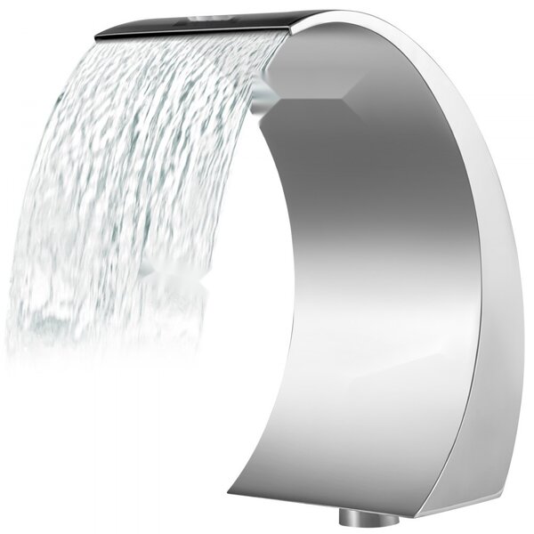 Doccia a spruzzo per piscina - doccia a spruzzo a cascata in acciaio inox - fontana per piscina - fontana di decorazione per laghetti da giardino - 30x60x45 cm