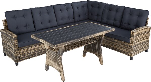 Tectake® Rattan Lounge Catania per 6 persone resistente