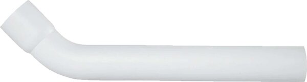 Tecuro tubo di risciacquo curva 45° con raccordo - Ø 44 mm per cassetta WC - PVC bianco