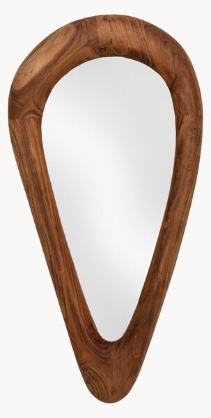 Specchio dalla forma organica con cornice in legno di acacia Jorge