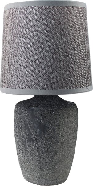 Lampada da tavolo in Vetroceramica effetto cemento grigio piccola lampada da comodino lampada laterale 15x30 cm