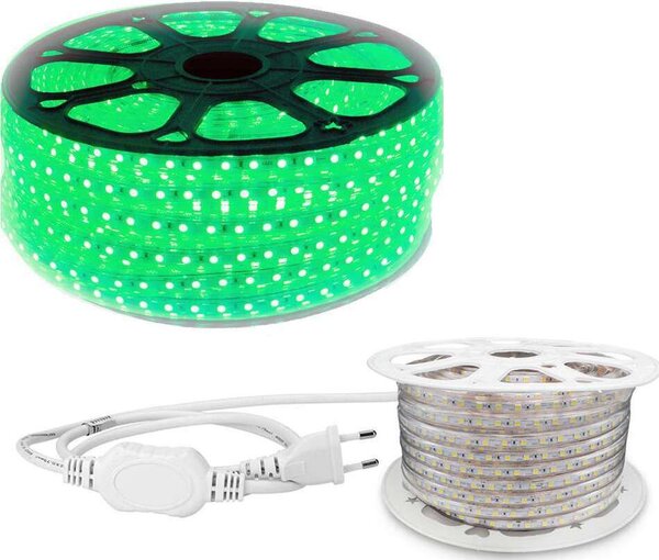 Striscia LED verde da 10 m con 60 LED SMD 5050 al metro - IP65 per interni ed esterni