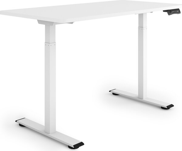 ESMART ERX-122WW 120x60cm Bianco Scrivania ergonomica regolabile in altezza elettricamente in modo continuo 73,5-122,5 cm 3 x memoria Ricordo attività Montaggio rapido
