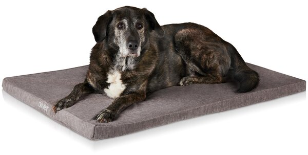 Cuscino per cani ONVAYA® in memory foam | ortopedico | lavabile a 95 °C | grigio | Materasso per cani XL (109 x 60 x 5 cm) | Cuccia per cani | Morbido tappetino per cani