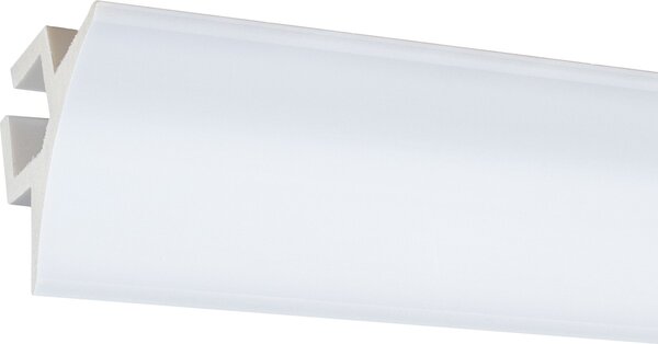 PROVISTON Modanatura per stucco chiaro 60 x 97 x 2000 mm Modanatura moderna per il soffitto Profilo classico Modanatura per soffitto di alta qualità Plastica Bianca Impermeabile, robusta e duratura