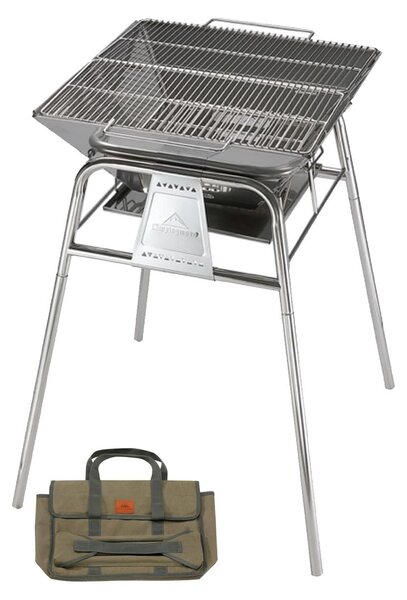 Griglia portatile pieghevole per barbecue, in acciaio inossidabile