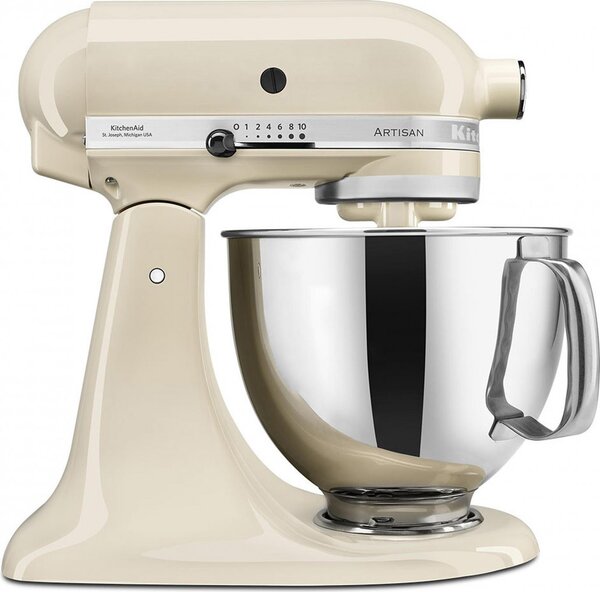 KITCHENAID Impastatrice Planetaria Multifunzione Capacit Ciotola 4.8 Litri Potenza 300 Watt 10 Velocit colore Crema - 5KSM175PSEAC Artisan