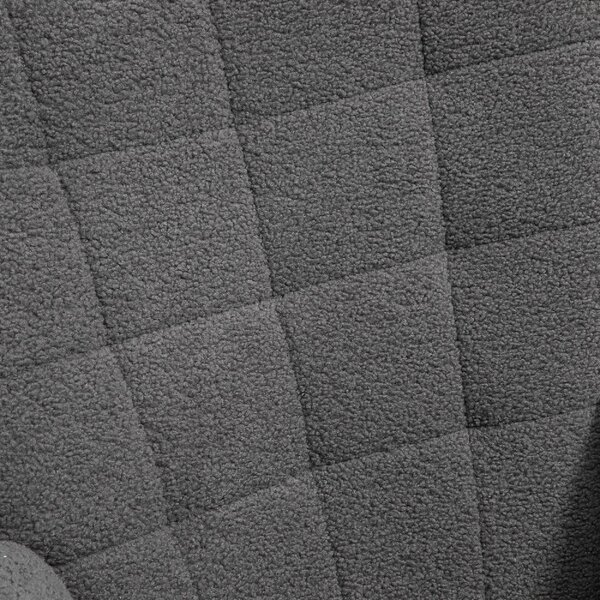 DecHome Poltrona a Dondolo Stile Scandinavo in Tessuto Dimensioni 71x98x101 colore Grigio Scuro