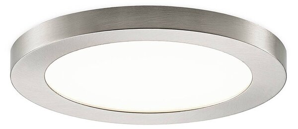 Lampada da soffitto Prios LED Aureka, Ø 23 cm, argento, metallo