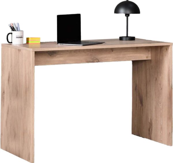 Scrivania mokebo piccola in rovere 'Der Produktive', anche come scrivania per computer e tavolo da lavoro in ufficio o scrivania per bambini, tavolo per PC o tavolo da gioco nella stanza dei bambini in 112x77x54 (L/H/D in cm)