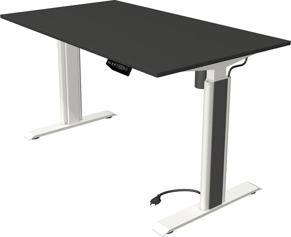 Scrivania Move 1 advance, regolabile elettricamente in altezza, dimensioni piano d'appoggio:140 x 80 cm, colore piano d'appoggio:antracite