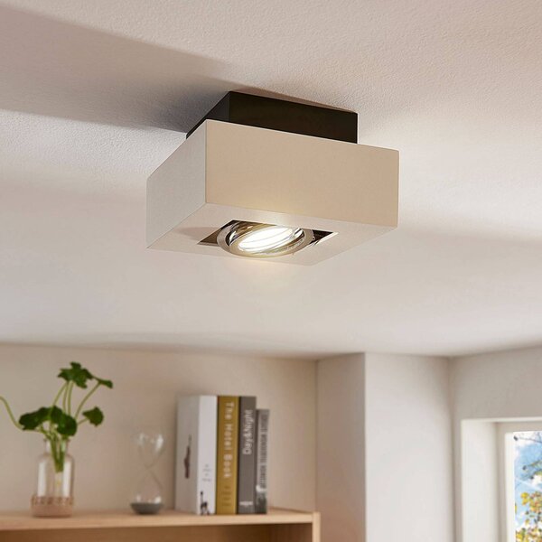 Faretto Arcchio Vince, 14 x 14 cm, bianco/cromo, metallo, GU10