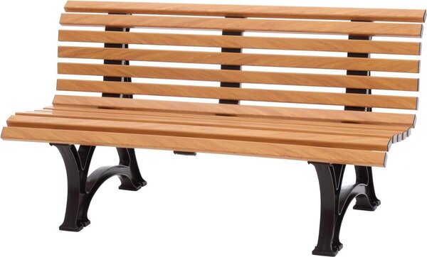 Panchina da giardino Jamaica | 3 posti | aspetto legno | HxLxP 80x150x64cm | plastica resistente agli agenti atmosferici e ai raggi UV | panchina da parco Panchina da esterno Balcone da giardino Terrazza