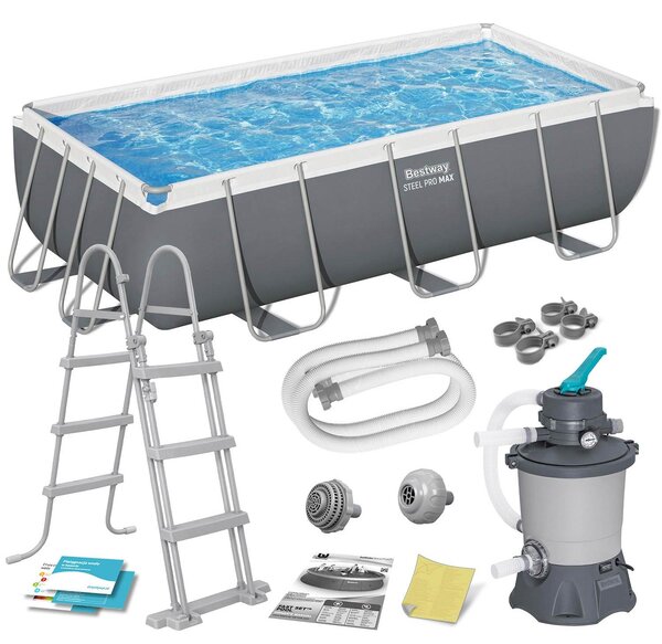Piscina da giardino con telaio Bestway 404 x 201 x 100 cm 10in1 56442