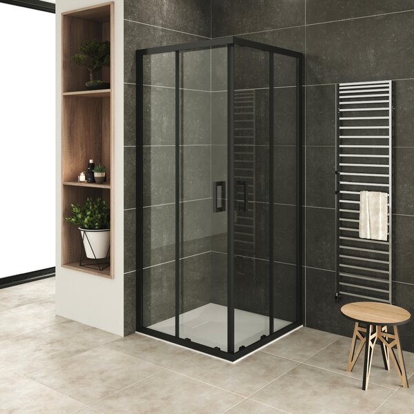 Cabina doccia i-flair ad ante scorrevoli 80x80x190 cm in vetro di sicurezza trasparente da 6 mm - DK79