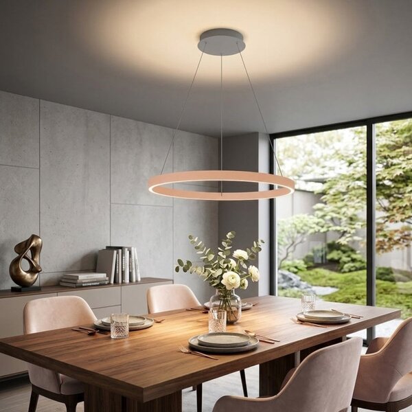 Lampadario moderno promoingross game s80 led cct biemissione metallo silicone - Promoingross