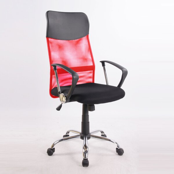 Sedia direzionale Pedro home office sedia ufficio nero rosso