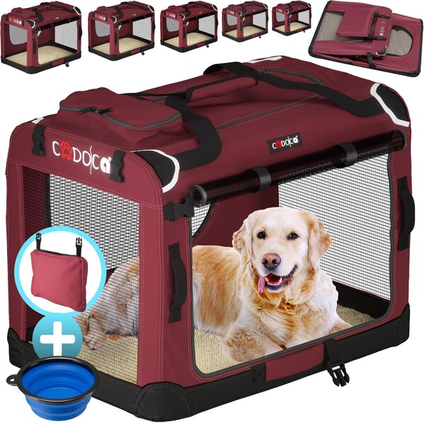 Cadoca Trasportino per Cani e Gatti S 50x35x35cm Borsa Viaggio per Animali Morbida & Pieghevole