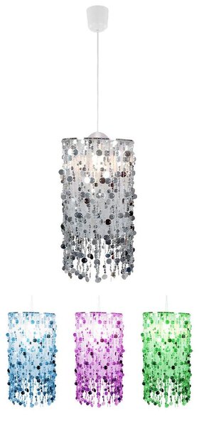 Lampada a sospensione LED RGB, argento 27 cm