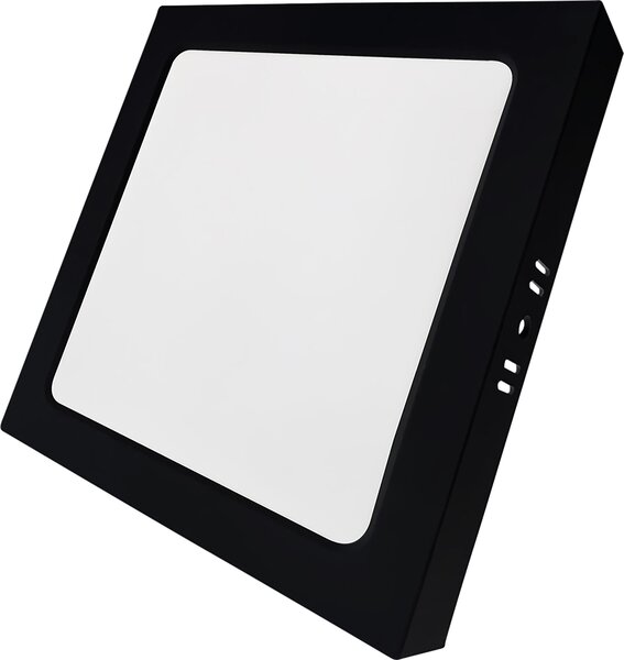 LUXULA Plafoniera LED, 24W, EEK: F, 2400lm, CCT, IP44, quadrata, nero
