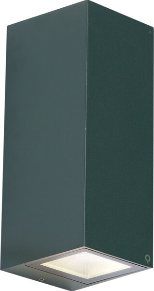 Applique moderna verde scuro a 2 luci, GU10, 70 mm, IP54, Baleno