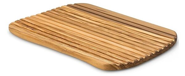 Continente C4990 - Tagliere da cucina per pane 37x25 cm in legno d'ulivo