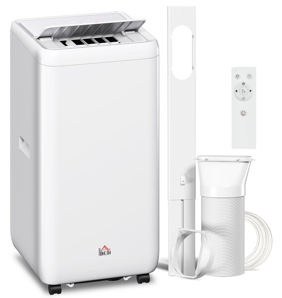 HOMCOM Condizionatore Portatile 1250W con 5 Modalità e Timer 24h, in Plastica ABS, 35.5x35x70 cm, Bianco|Aosom