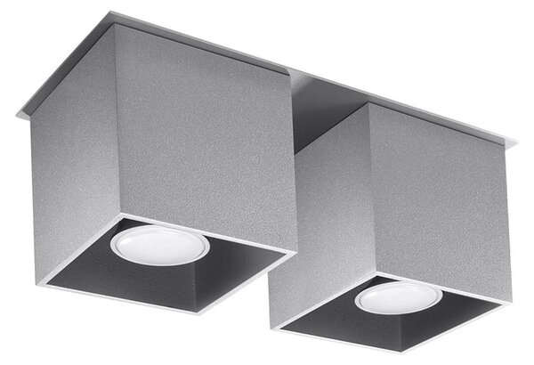Faretto da soffitto, alluminio grigio, L 26 cm