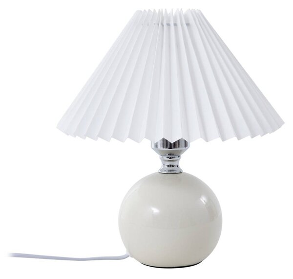 Lampada da tavolo Lindby Kerimi, Vetroceramica, crema, 29 cm