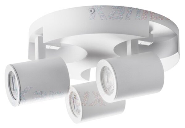 Plafoniera Kanlux Laurin, dimmerabile, alluminio, GU10, 35W, IP20, bianco, 3 luci