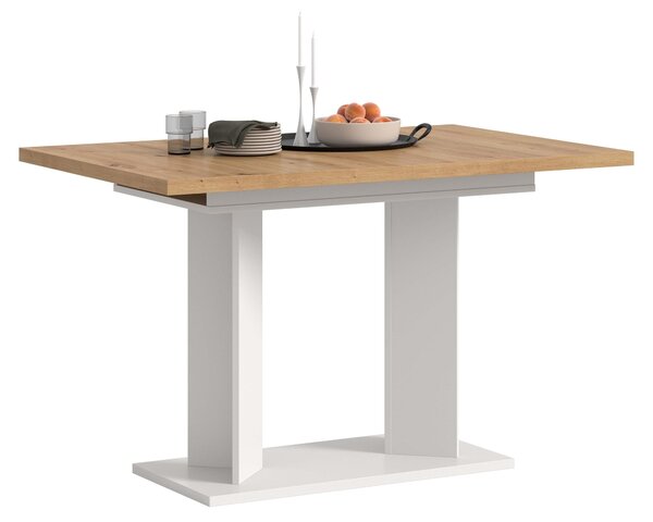 Xonox.home Tavolo da pranzo Gustav bianco/ finitura rovere Artisan L/A/P: 160x76x80 cm