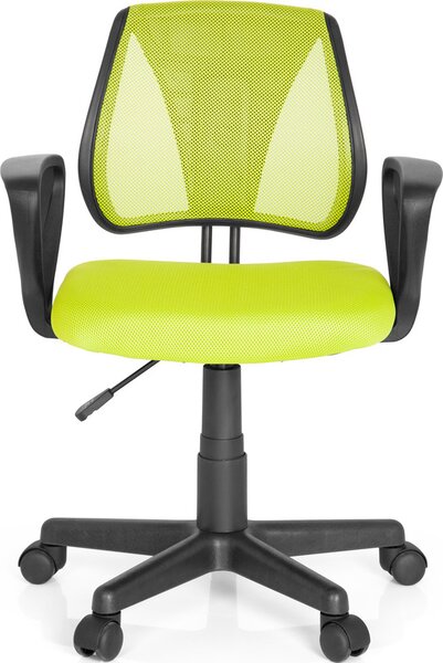 Hjh OFFICE sedia girevole per bambini KIDDY CD sedia da scrivania per bambini regolabile in altezza con braccioli tessuto / rete