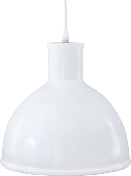 Lampada a sospensione BELFORD in metallo bianco Beach House Hamptons
