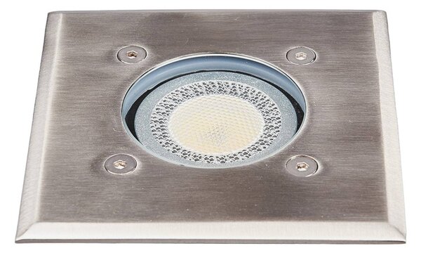 Lindby Insa lampada da incasso a pavimento, 11 x 11 cm, GU10, IP67