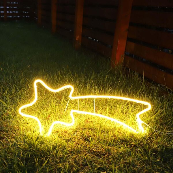 SALCAR 240 LED luci fiabesche luci di Natale luci deco Natale luce al neon stella cadente 70cm finestra all'interno luce di Natale