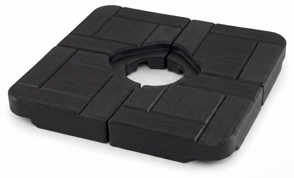 KOMFOTTEU - Portaombrelli quadrato, set da 4 pezzi | Portaombrelli da 84 kg, riempibile con acqua e sabbia, dotato di pratiche maniglie per il trasporto – ideale per cortile, giardino e terrazza
